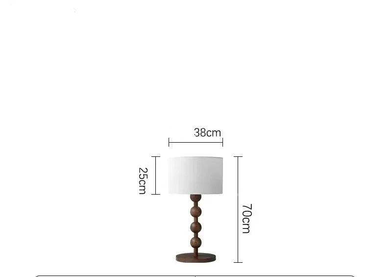 Vintage Art Fabric Wood Lamp