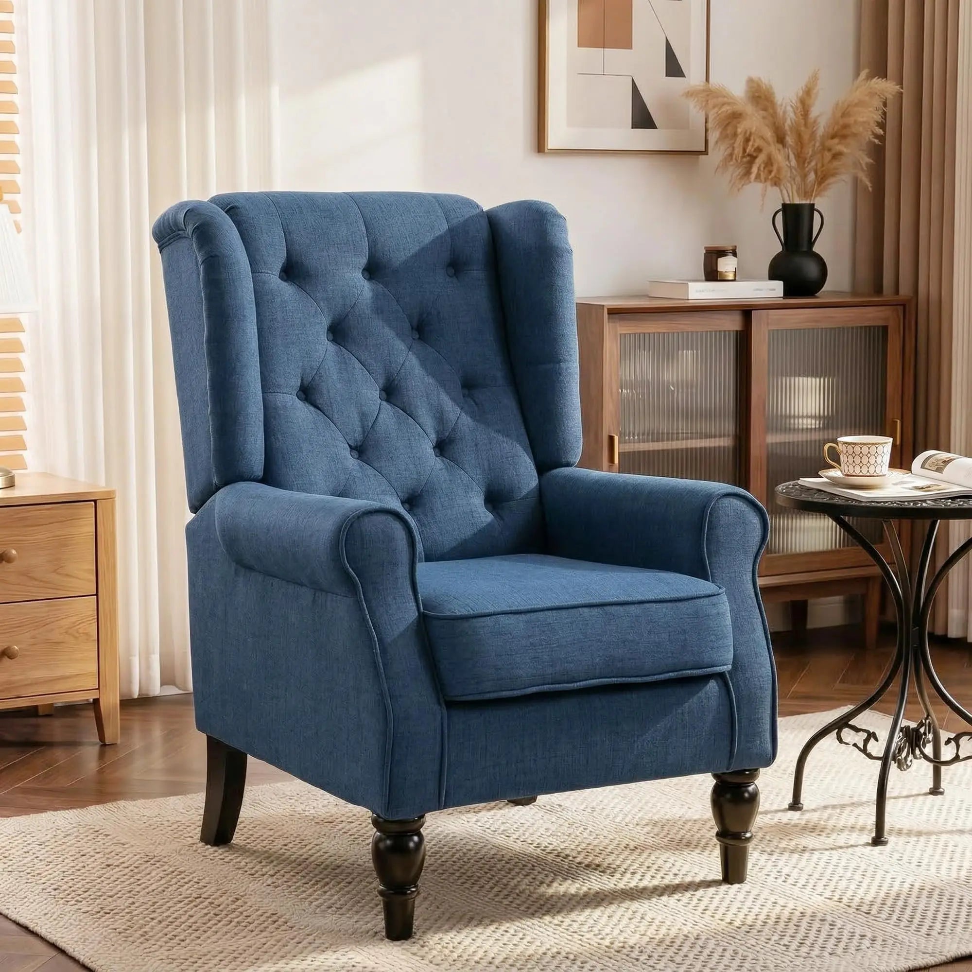 Tufted Wingback Accent Chair