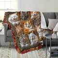 Soft Cat Fleece Throw Blanket