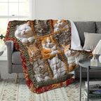 Soft Cat Fleece Throw Blanket