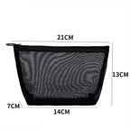 3-Pack Mesh Cosmetic Pouches