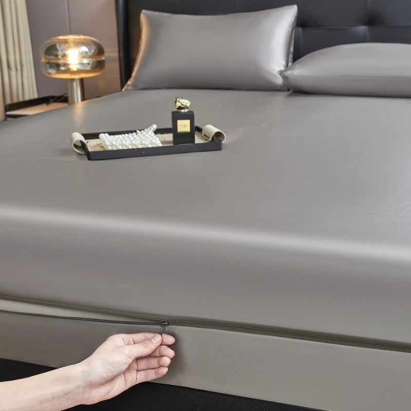 Luxury Cooling Satin Mattress Protector