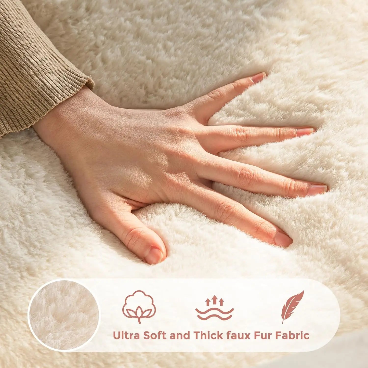 Floral Faux Fur Bean Bag