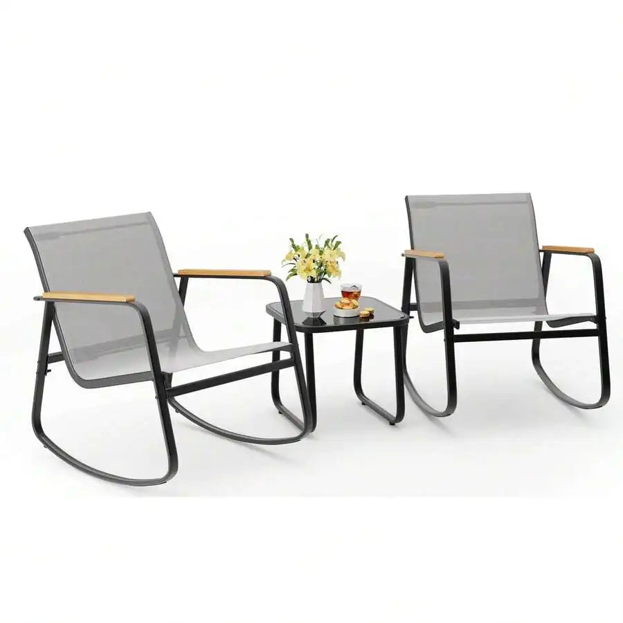 Textilene Rocking Bistro Set