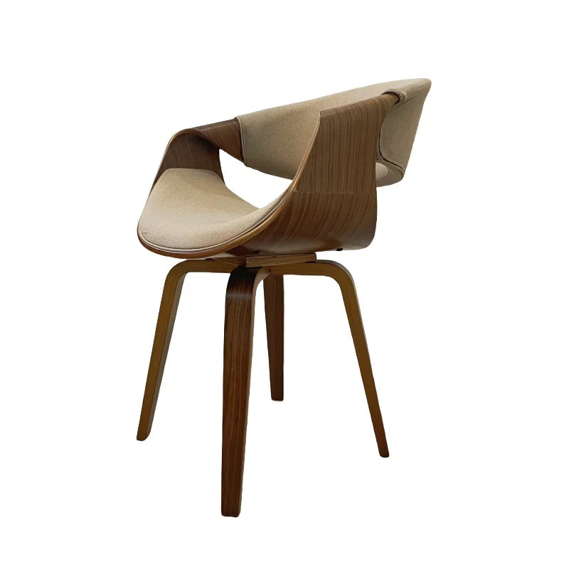 Mid-Century Curved Dining Armchair
