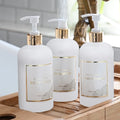 3-Piece Clear Bathroom Dispenser Set