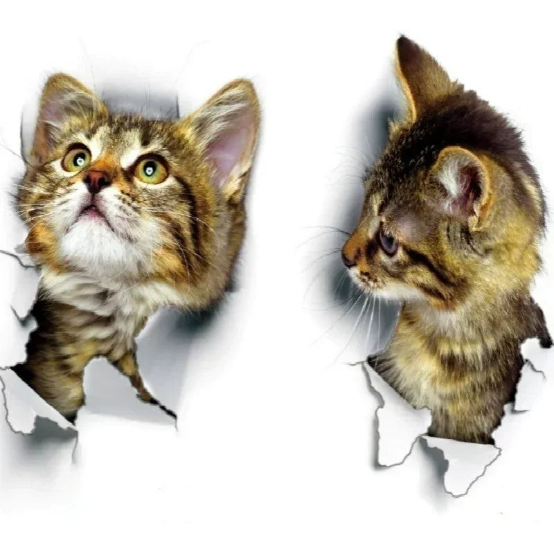Cute 3D Cat Wall Sticker