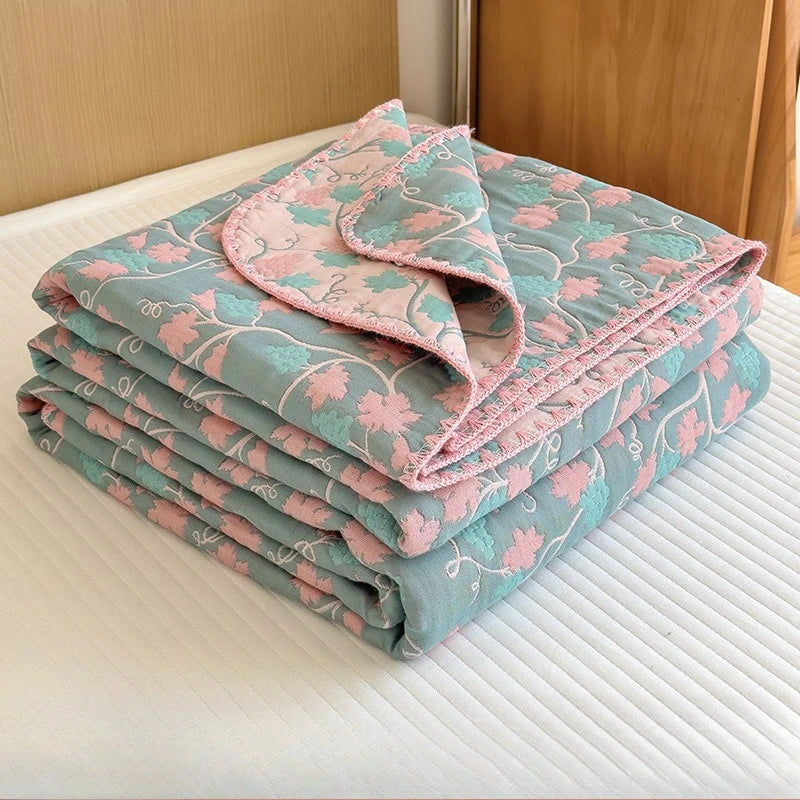 Cotton Gauze Summer Quilt Blanket