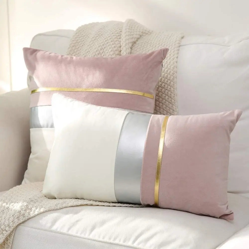 Luxury Velvet Patchwork Cushion Cover