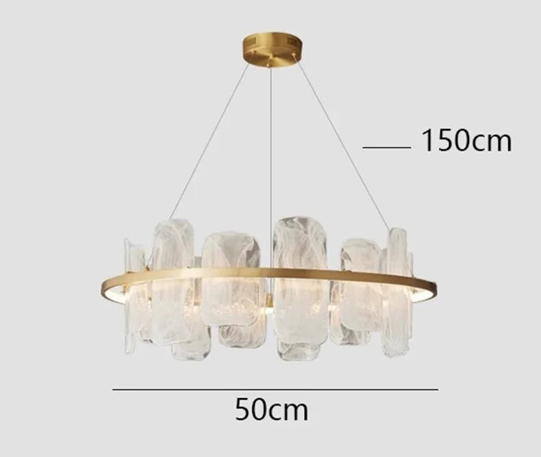 Nordic Glass Iron Pendant Chandelier