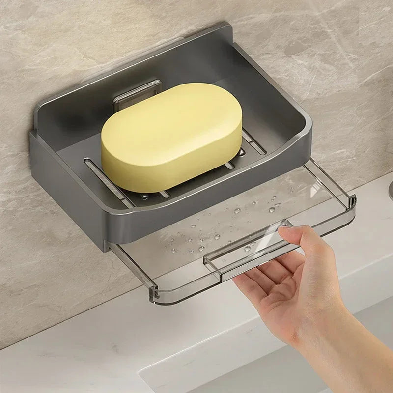 Punch-Free Double Drain Soap Holder