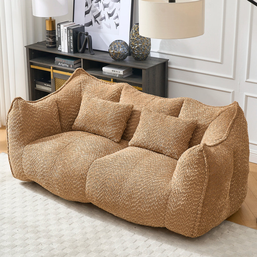 73" Chenille Bean Bag Loveseat