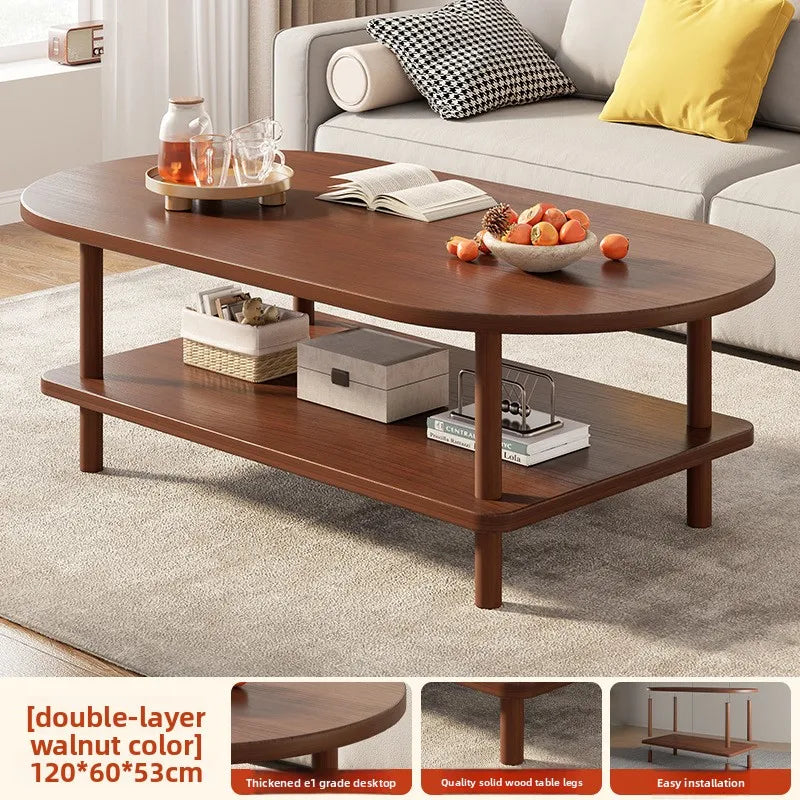 Oval Storage Coffee Table