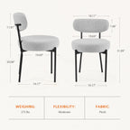 Ergonomic Round Dining Chairs Set