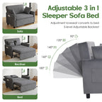 46.5" Convertible Sleeper Loveseat