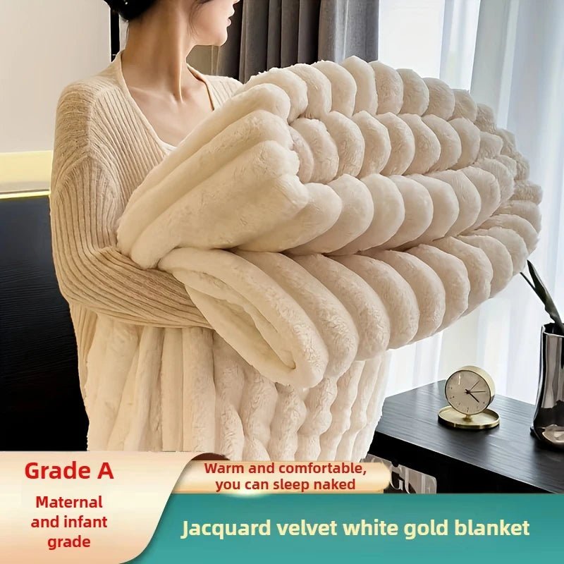 Fluffy Faux Fur Throw Blanket
