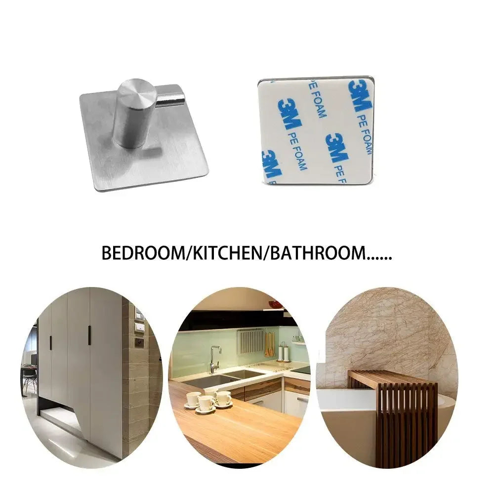 Rustproof 3M Stainless Wall Hooks