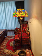 Retro Stained Glass Floor Lamp