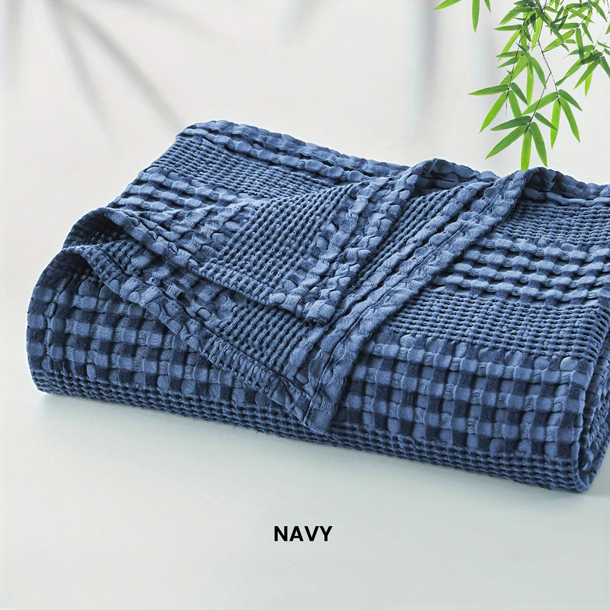 Bamboo Cotton Waffle Blanket Lightweight