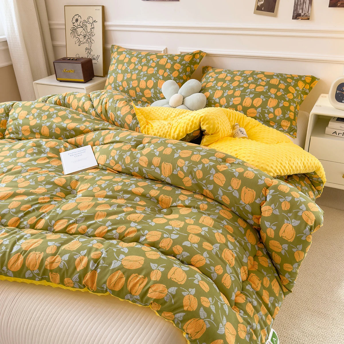 Floral Winter Quilt Comforter