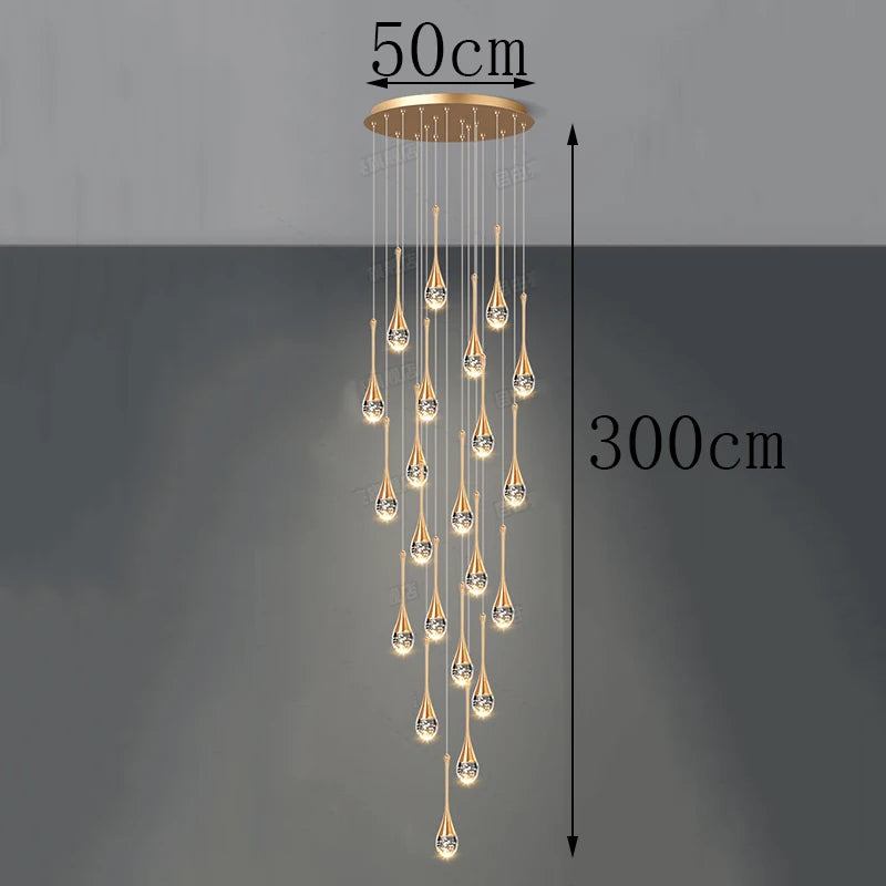 Modern Crystal Staircase Chandelier