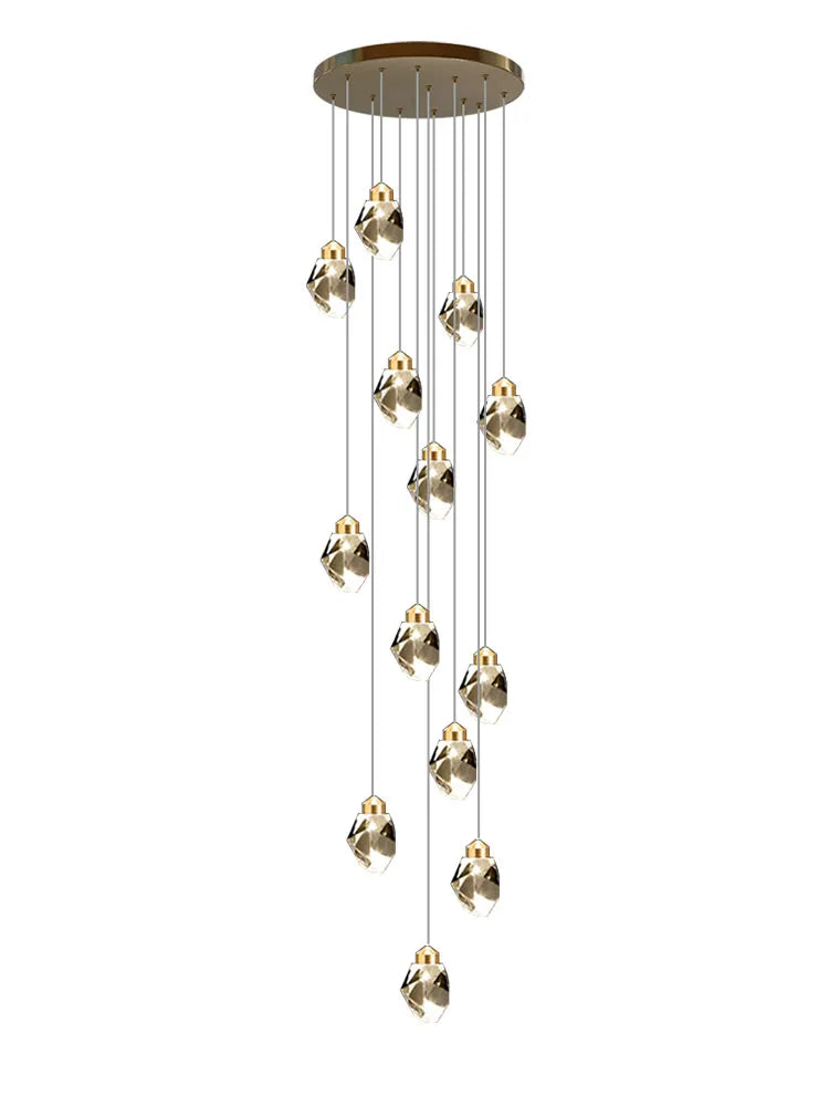 Nordic Crystal Chandelier Multi-Ring Design