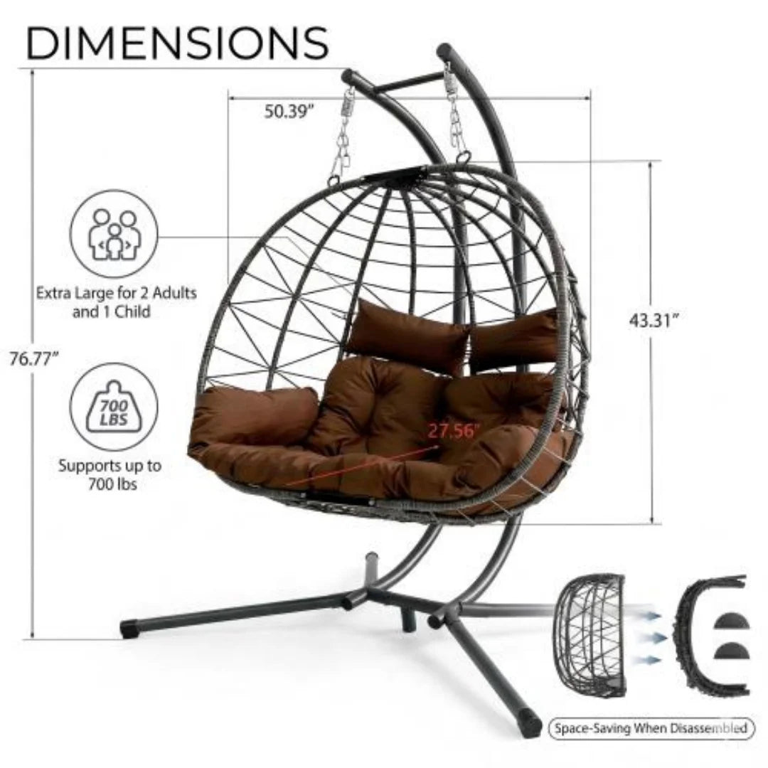 Luxury Double Hanging Egg Chair