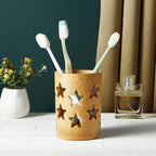 Bamboo Toothbrush Holder with Drainage