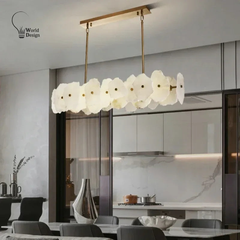 Natural Marble LED Chandelier