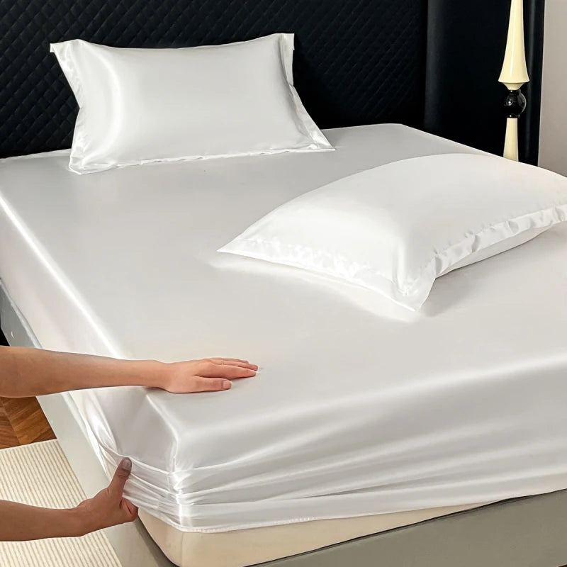 Soft Satin Fitted Bed Sheets