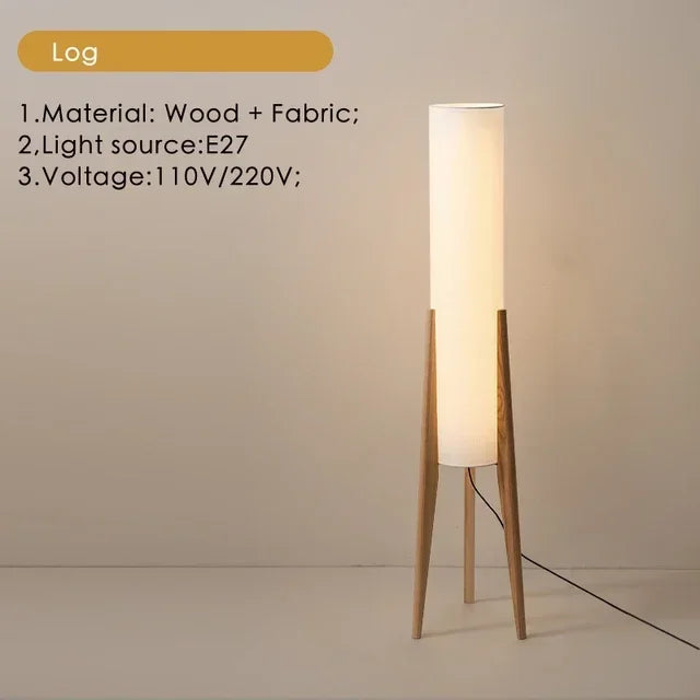 Zen Walnut Floor Lamp