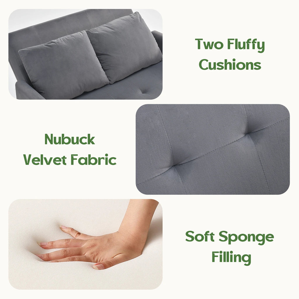 46.5" Convertible Sleeper Loveseat
