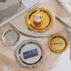 Glossy Metal Decorative Round Tray