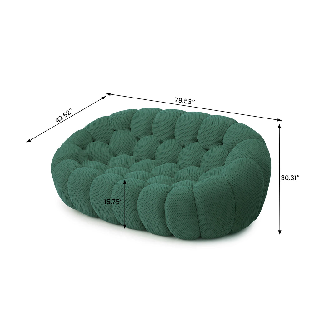 78" Curved Boneless Floor Sofa