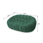 78" Curved Boneless Floor Sofa