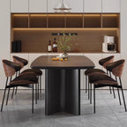 Genuine Leather Walnut Dining Chair