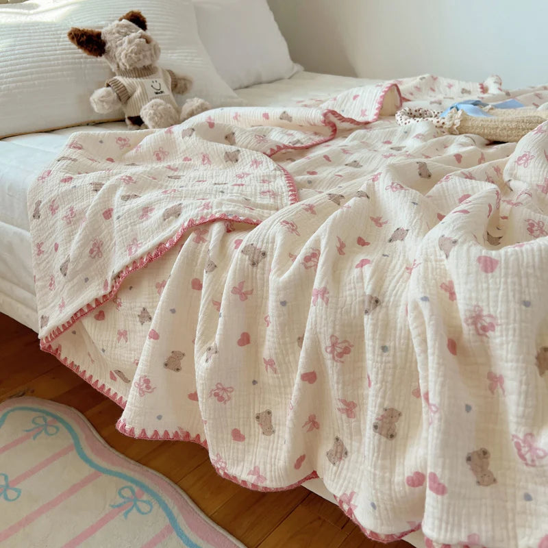 Pure Cotton Cartoon Summer Blanket
