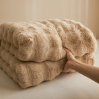 Plush Faux Rabbit Fur Blanket