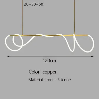 Modern Minimalist Hose Chandelier