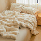 Plush Faux Rabbit Fur Blanket