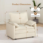 Beige Cloud Sofa Deep Comfort