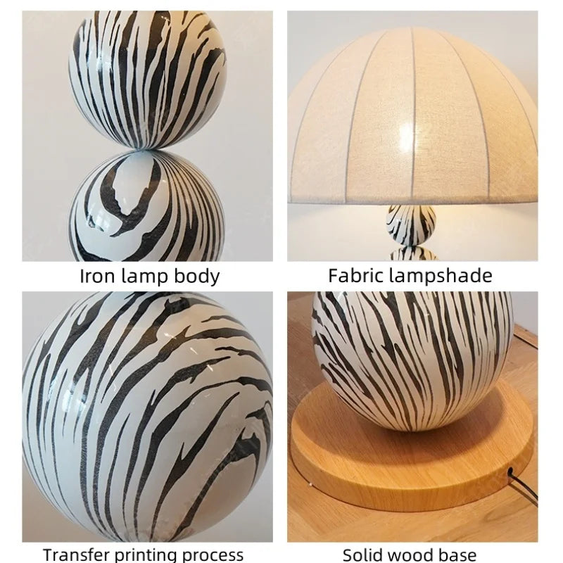 Medieval Zebra Floor Lamp