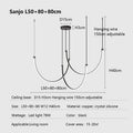 Nordic Minimalist Copper Line Chandelier