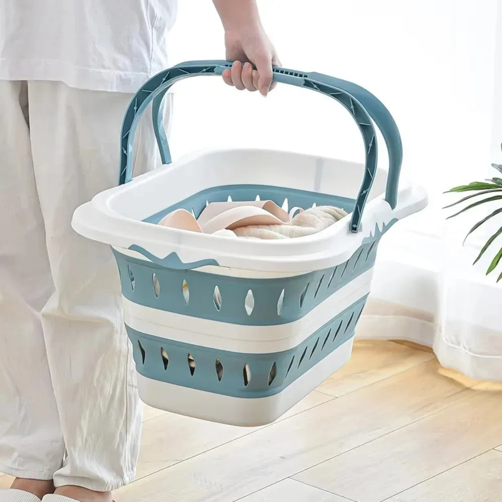 Space-Saving Collapsible Laundry Basket