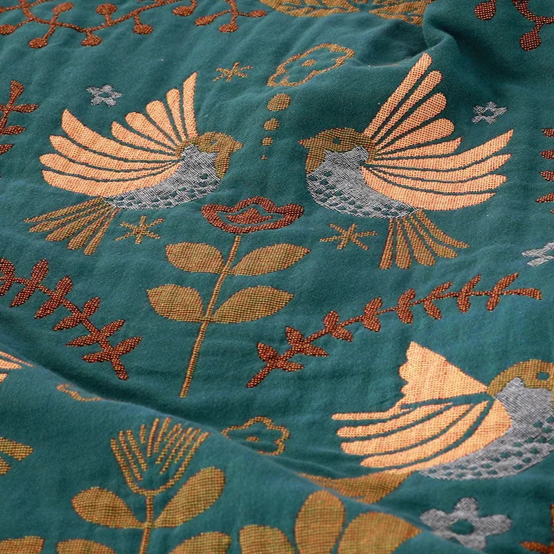 Bohemian Muslin Tassel Throw Blanket