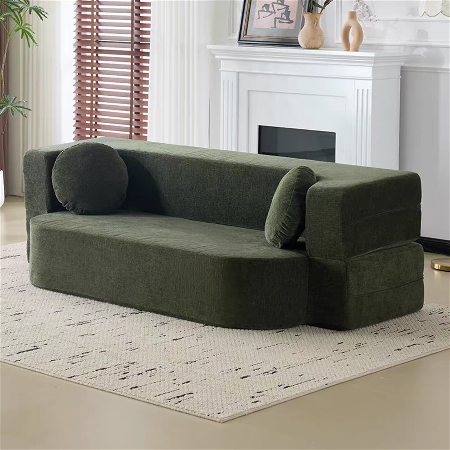 Compact Fabric Sofa Bed
