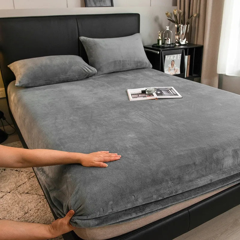 Warm Winter Plush Fitted Sheet