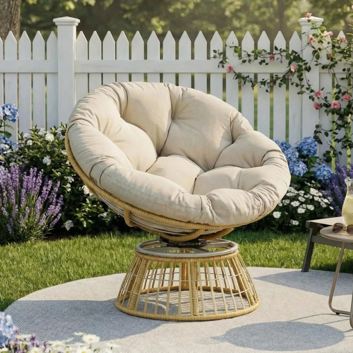 Swivel Papasan Lounge Chair