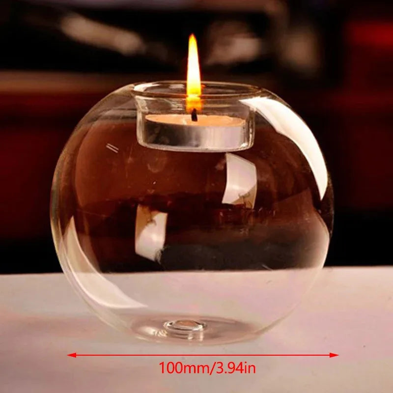 Elegant Glass Tealight Candle Holder
