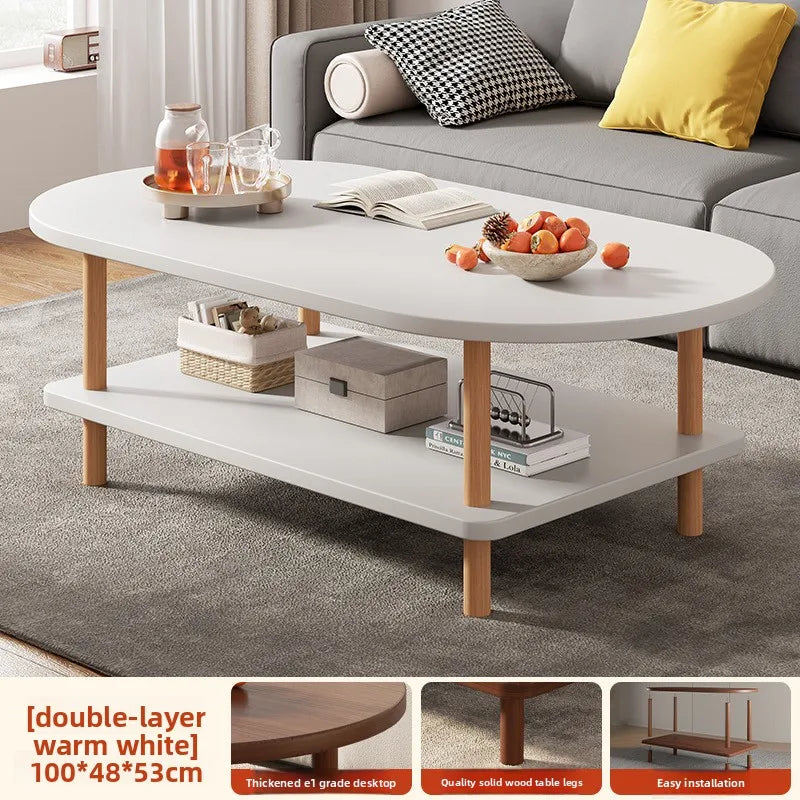 Oval Storage Coffee Table